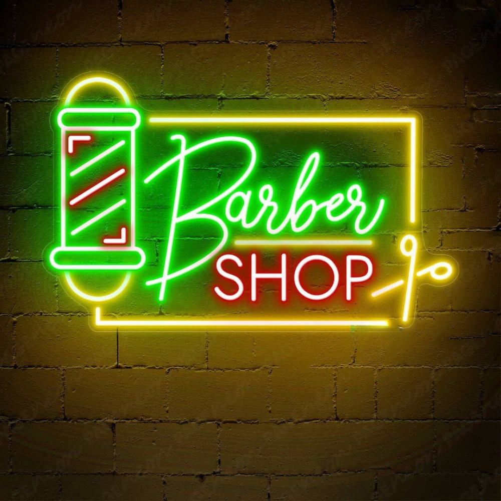 Barber Shop Business Neon Sign by  LEDNeons -  Bright Up you Barber shop with this glowing Neon sign 