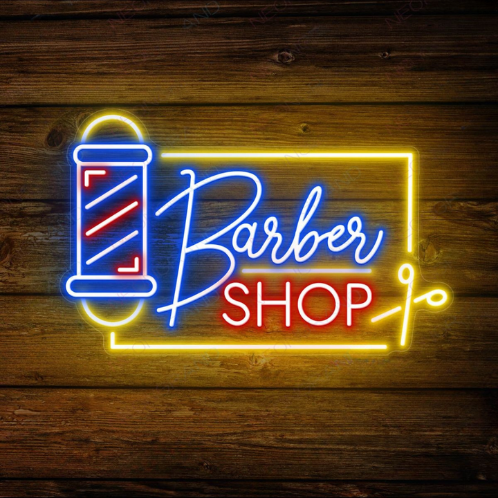 Barber Shop Business Neon Sign by  LEDNeons -  Bright Up you Barber shop with this glowing Neon sign 