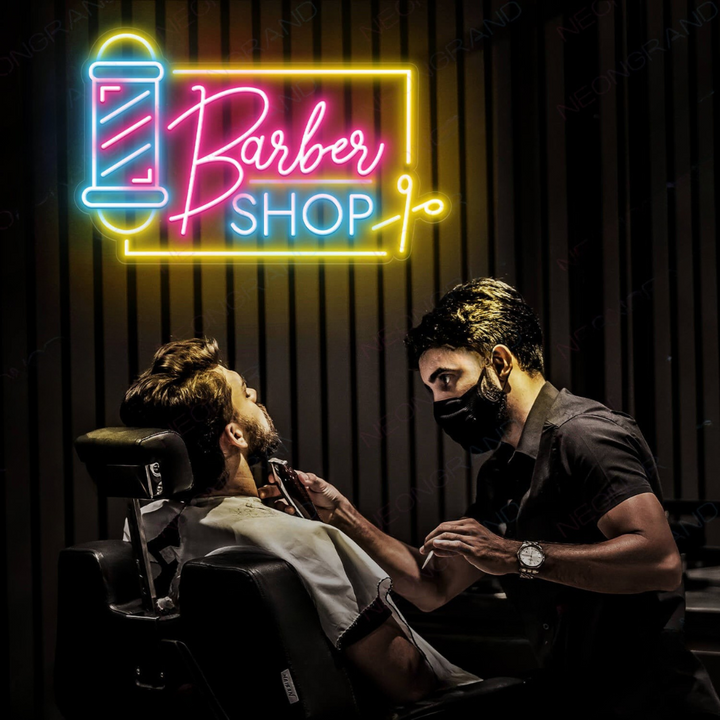 Barber Shop Business Neon Sign by  LEDNeons -  Bright Up you Barber shop with this glowing Neon sign 