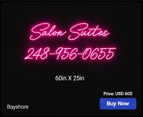 CUSTOM NEON SIGN FOR Thebeautystudiosinc