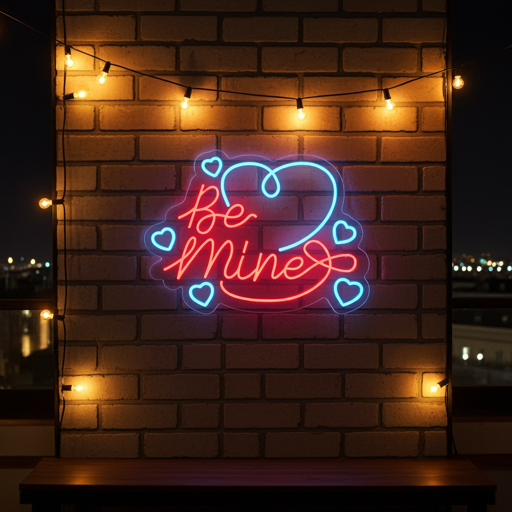 Be Mine Valentine's Day Neon Sign by LEDNeons - great for couples and celebrations