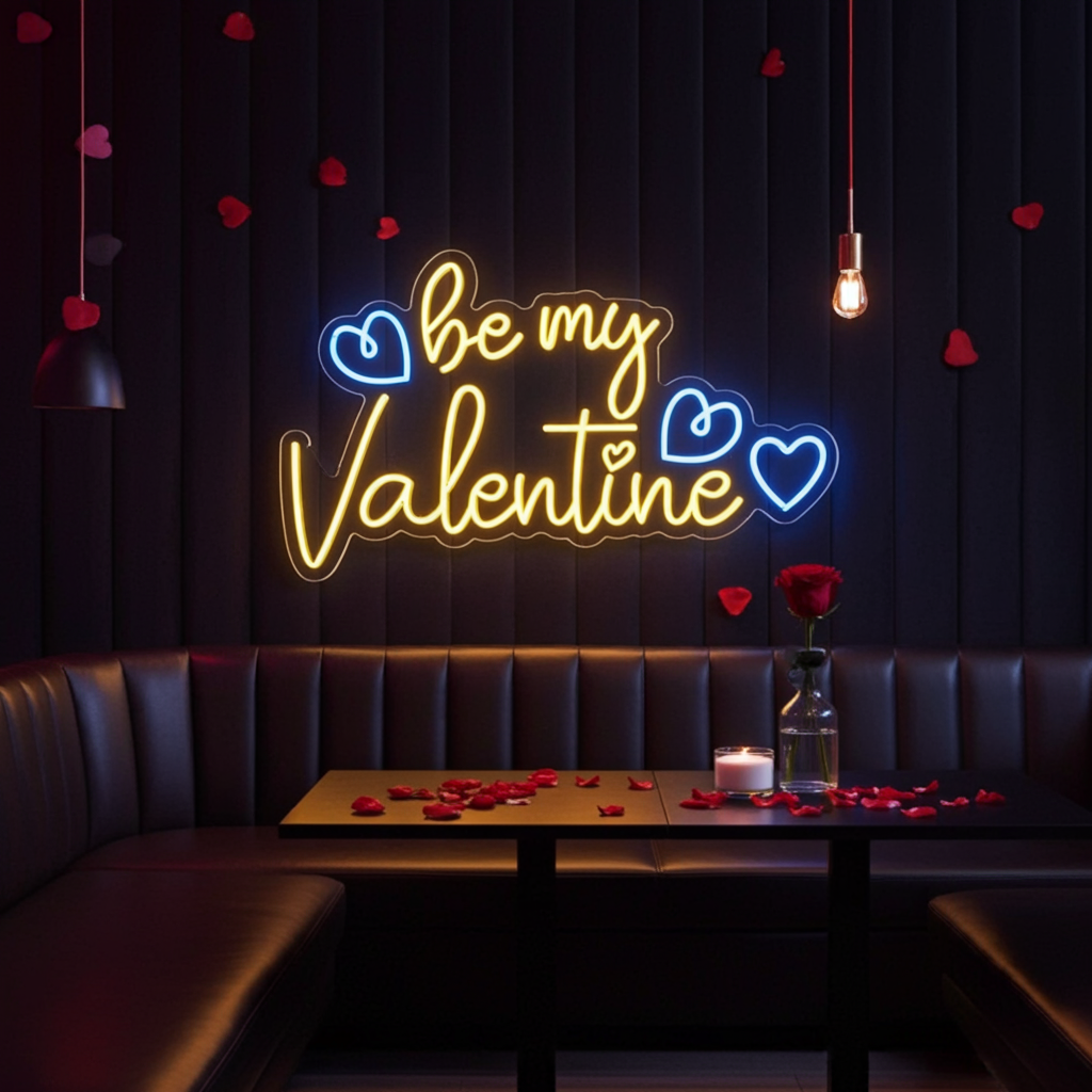 Be My Valentine Neon Sign by LEDNeons – A perfect way to express your love in neon light.