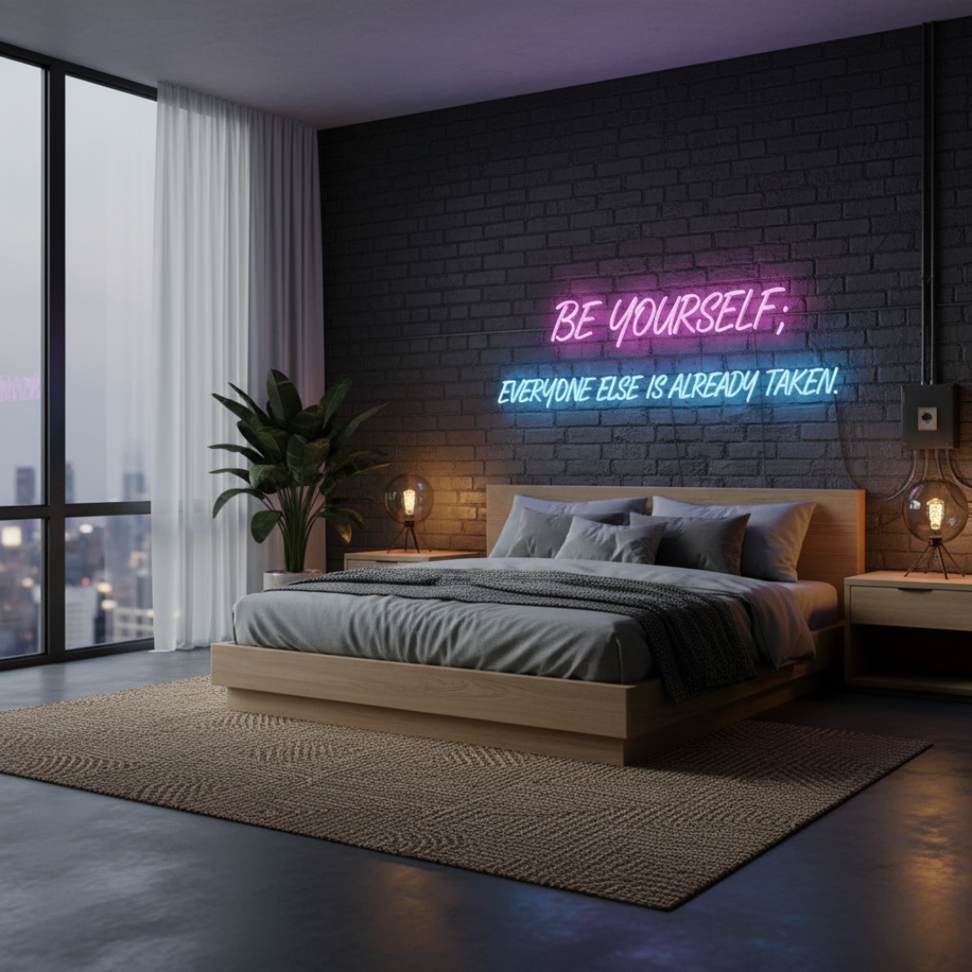 Be Yourself Everyone Else Is Already Taken Neon Sign by LEDNeons 