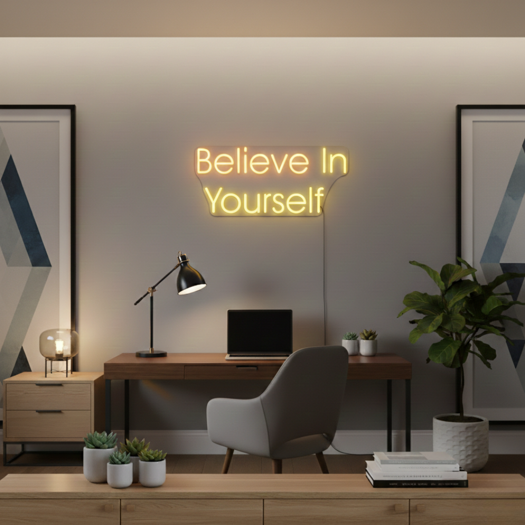 Believe In Yourself Motivational LED Neon Sign by LEDNeons 