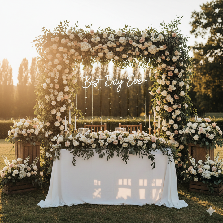 Best Day Ever wedding LED Neon Sign by LEDNeons -  Celebrate your big day with this Bright and Glowing Neon Sign.
