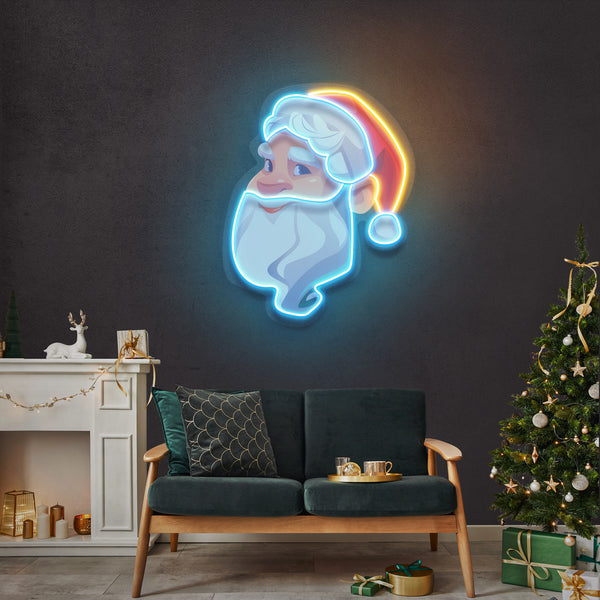 Big Beard Santa Merry Christmas Neon Sign by LEDNeons - perfect for holiday décor