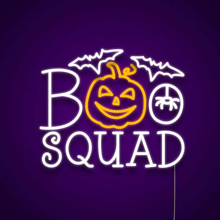 Boo Squad Halloween LED Neon Sign by LEDNeons - Dark Theme