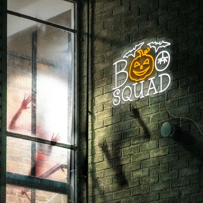 Boo Squad Halloween LED Neon Sign by LEDNeons - Light Theme