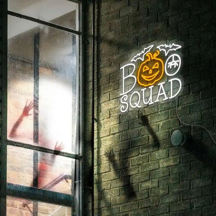 Boo Squad Halloween LED Neon Sign by LEDNeons - Light Theme