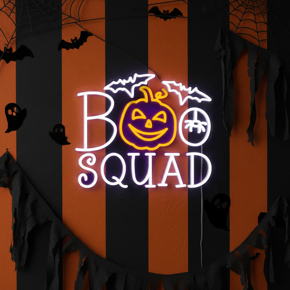 Boo Squad Halloween LED Neon Sign by LEDNeons 