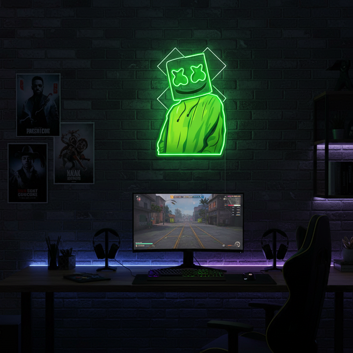 Buy X Mask Cartoon UV Art LED Neon Sign by LEDNeons - perfect for modern wall décor and creative spaces.