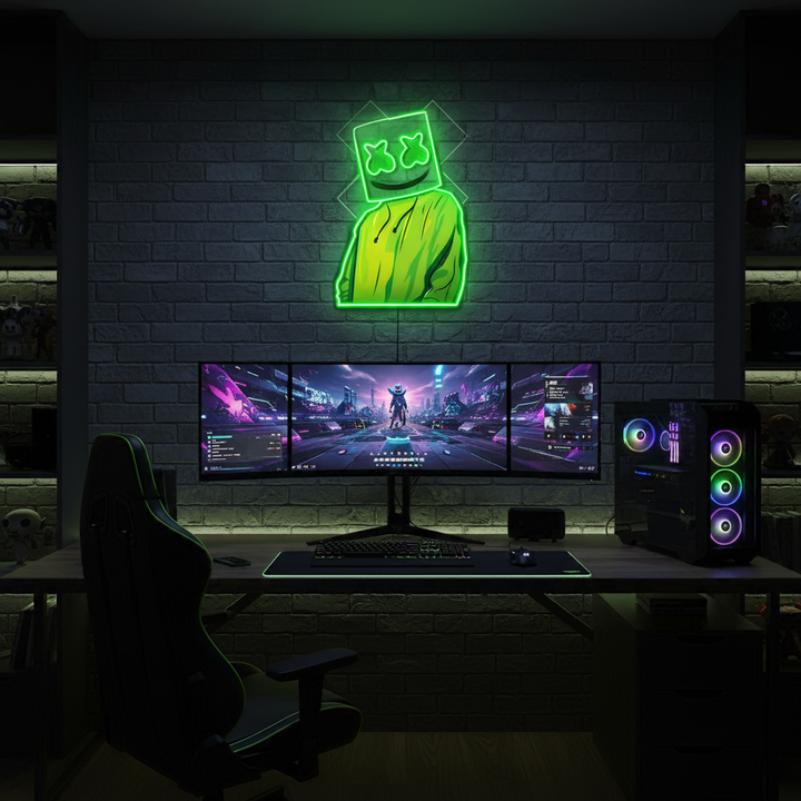 Buy X Mask Cartoon UV Art LED Neon Sign by LEDNeons - perfect for modern wall décor and creative spaces.