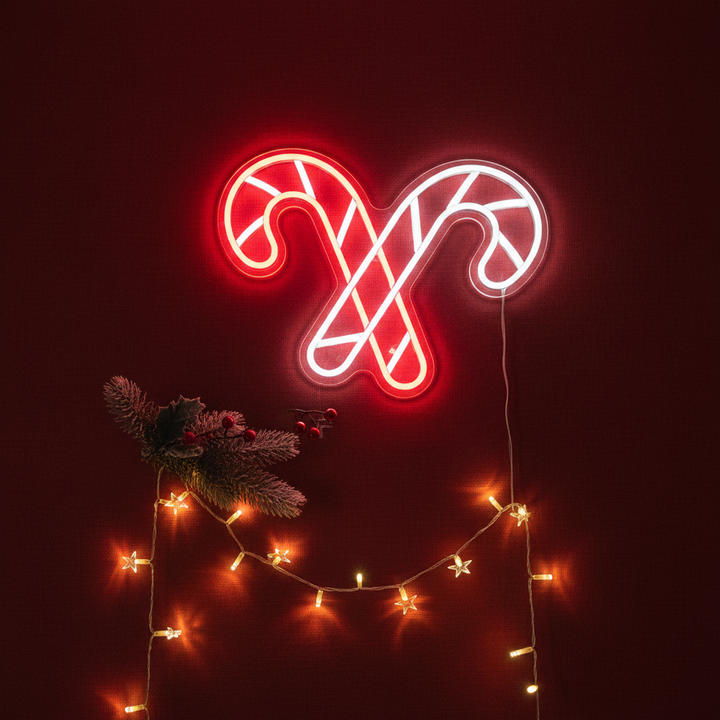 Candy Cane Merry Christmas Neon Sign by LEDNeons - Adding holiday cheer to your space