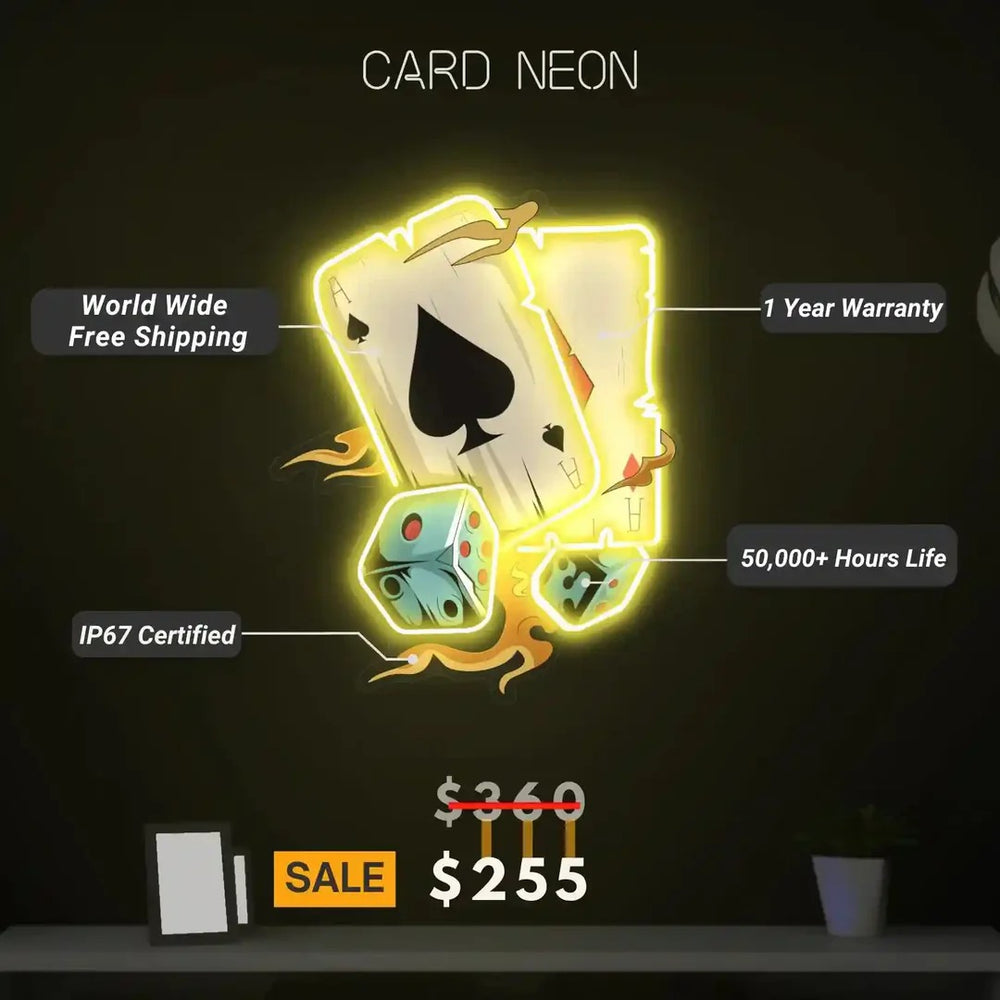 Card Neon UV Light Benefits by LedNeons.com