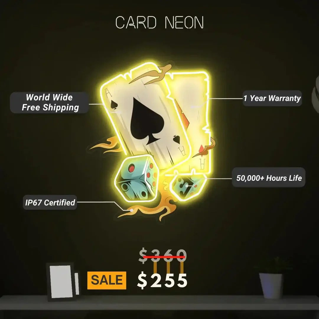 Card Neon UV Light Benefits by LedNeons.com