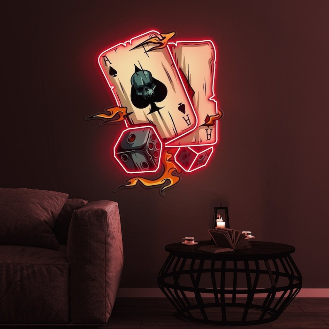 Card Neon UV Light by LEDNeons – vibrant glowing playing card design