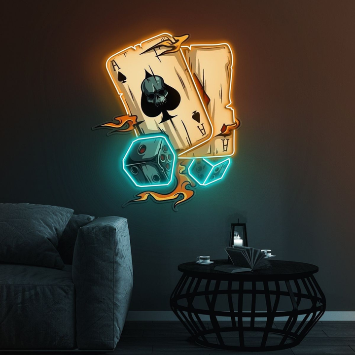 Card Neon UV Light by LEDNeons – vibrant glowing playing card design