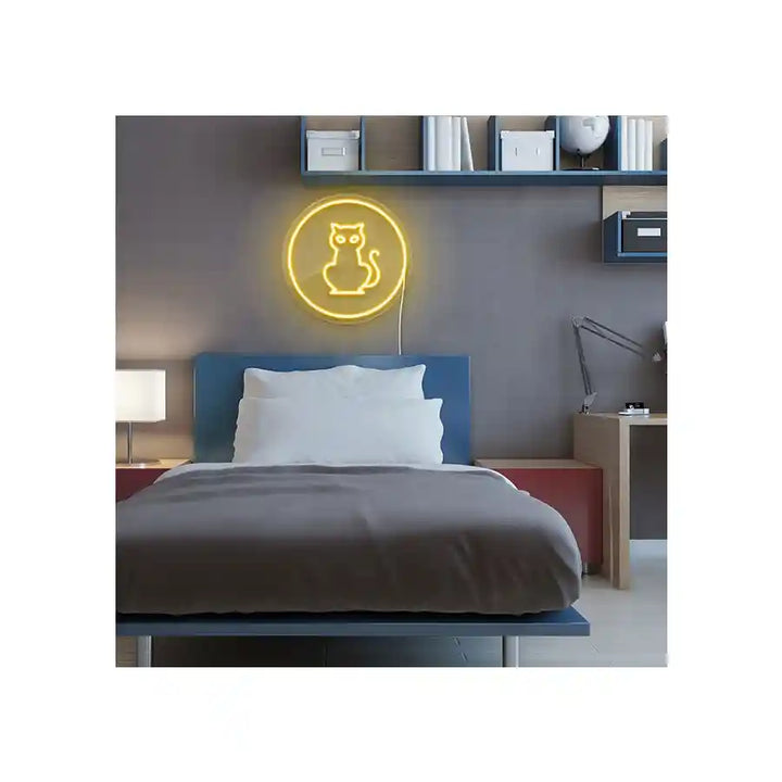 Cat Halloween LED Neon Sign by LEDNeons - Bedroom