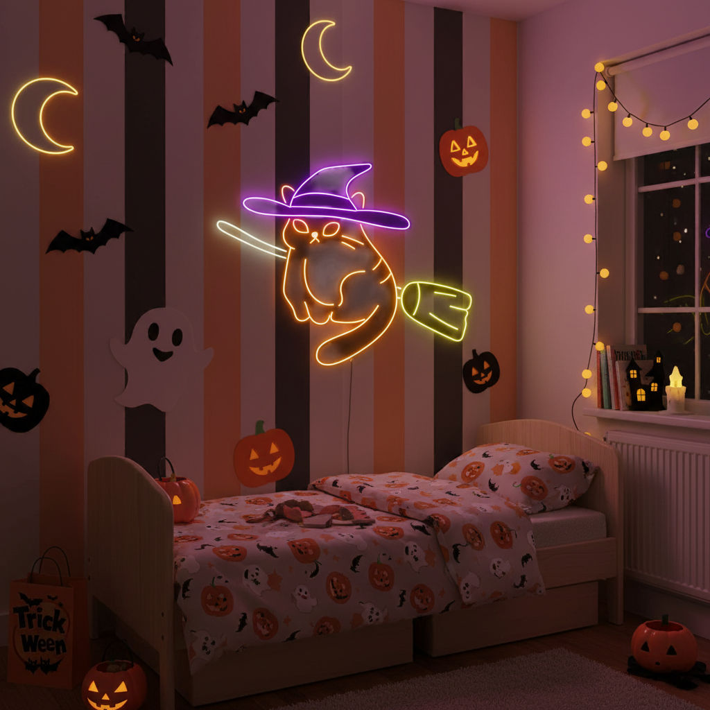 Cat Switch Halloween LED Neon Sign by LEDNeons 