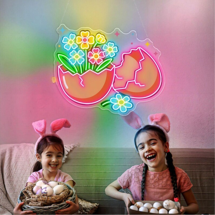 Celebrate Easter with the Cracked Egg UV Printed Neon Sign by LEDNeons. Perfect for home décor, Easter parties, kids’ rooms, and festive spring displays.