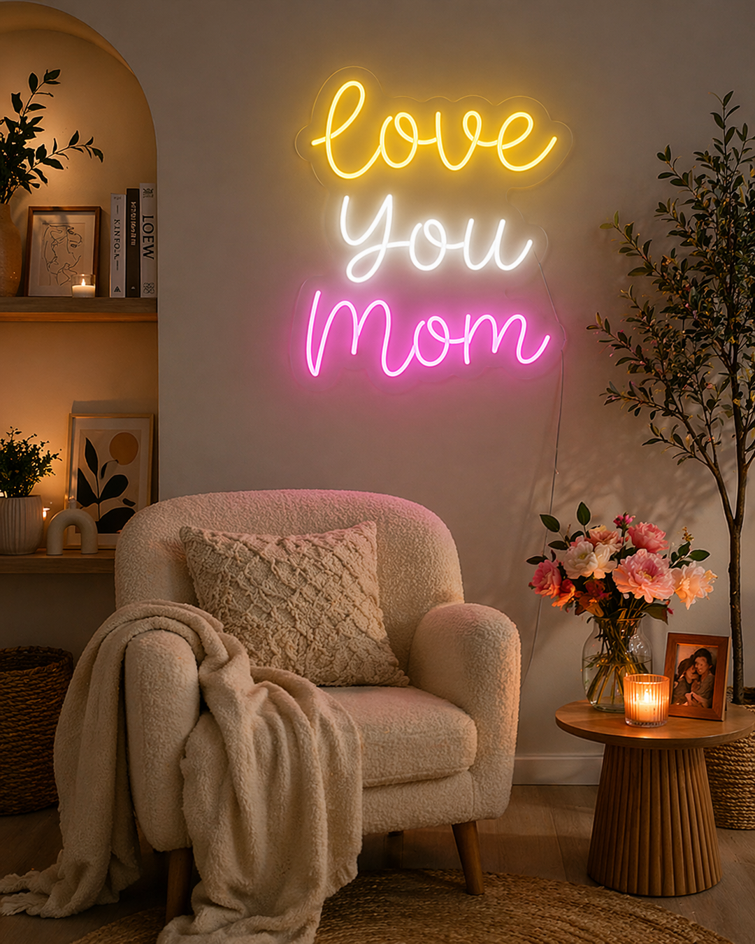 Love You Mom Neon Sign