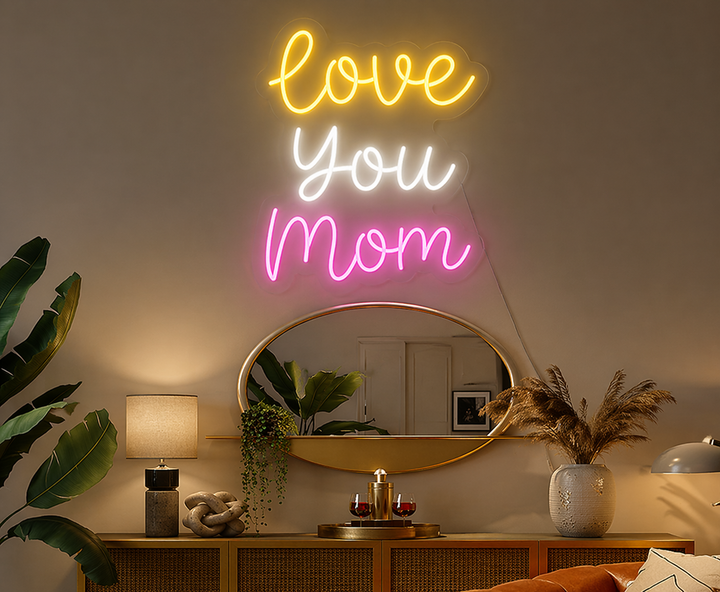 Love You Mom Neon Sign