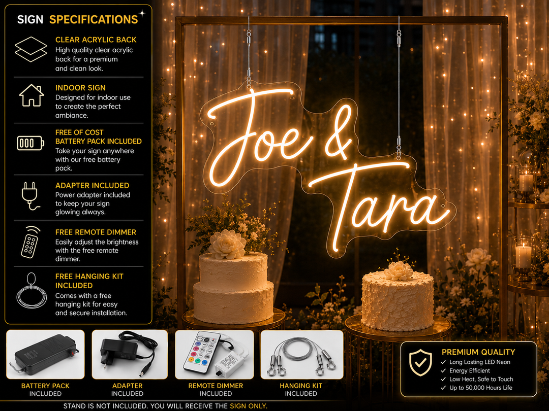 Neon sign for Tara Casey (24"x18")