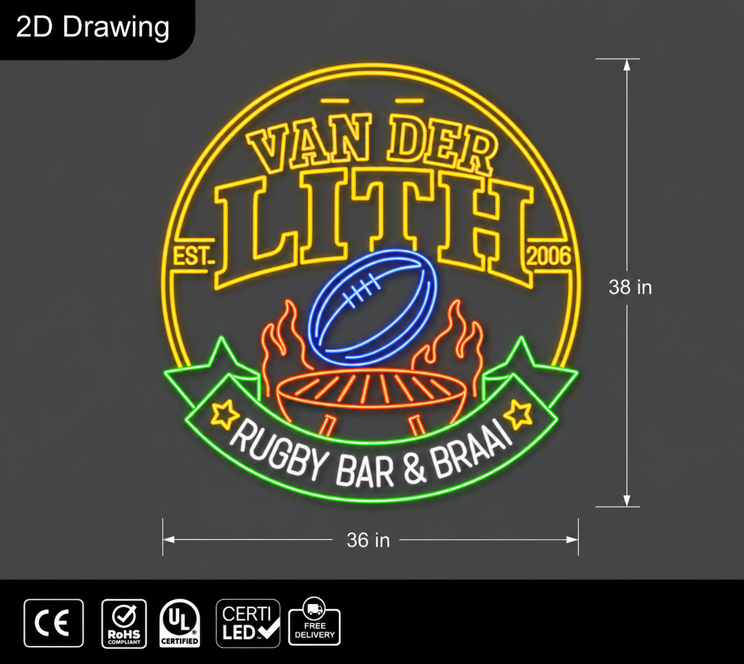 Updated Neon sign for Dawn van der Lith