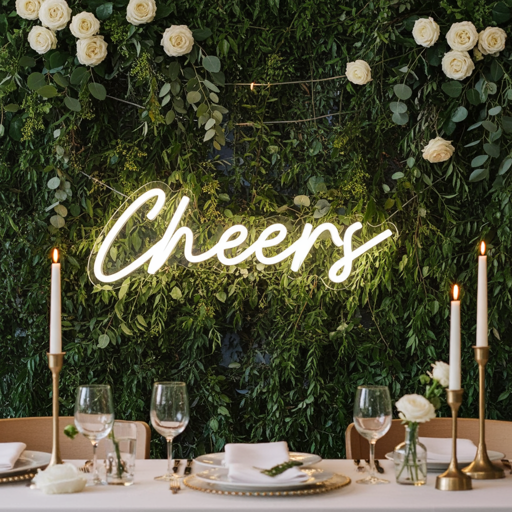 Cheers Led Sign Cheers Wedding LED Neon Sign for Wedding Decor - LedNeons