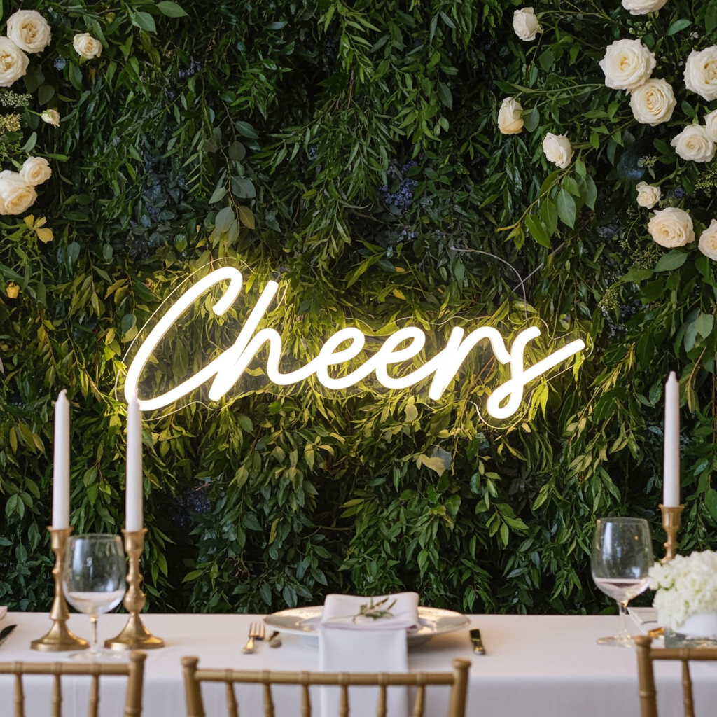 Cheers Led Sign Cheers Wedding LED Neon Sign for Wedding Decor - LedNeons