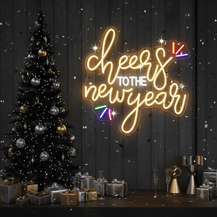 Cheers to the New Year LED Neon Sign by LEDNeons – festive light for New Year celebrations