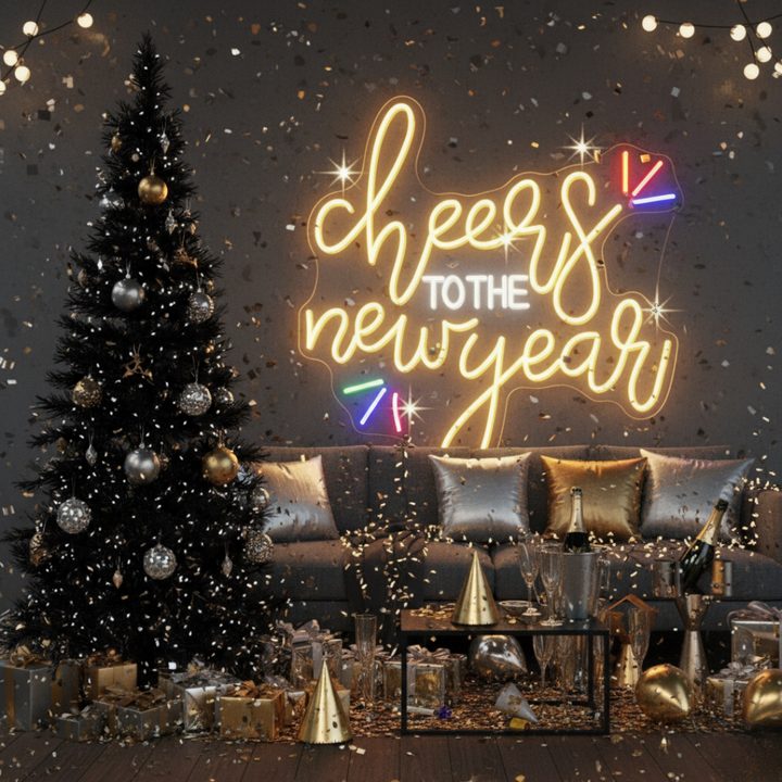 Cheers to the New Year LED Neon Sign by LEDNeons – festive light for New Year celebrations