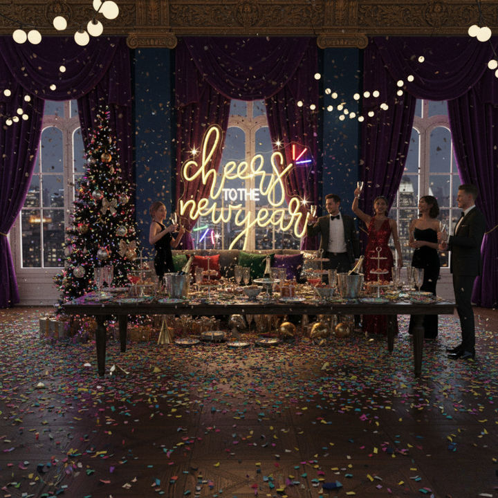 Cheers to the New Year LED Neon Sign by LEDNeons – festive light for New Year celebrations