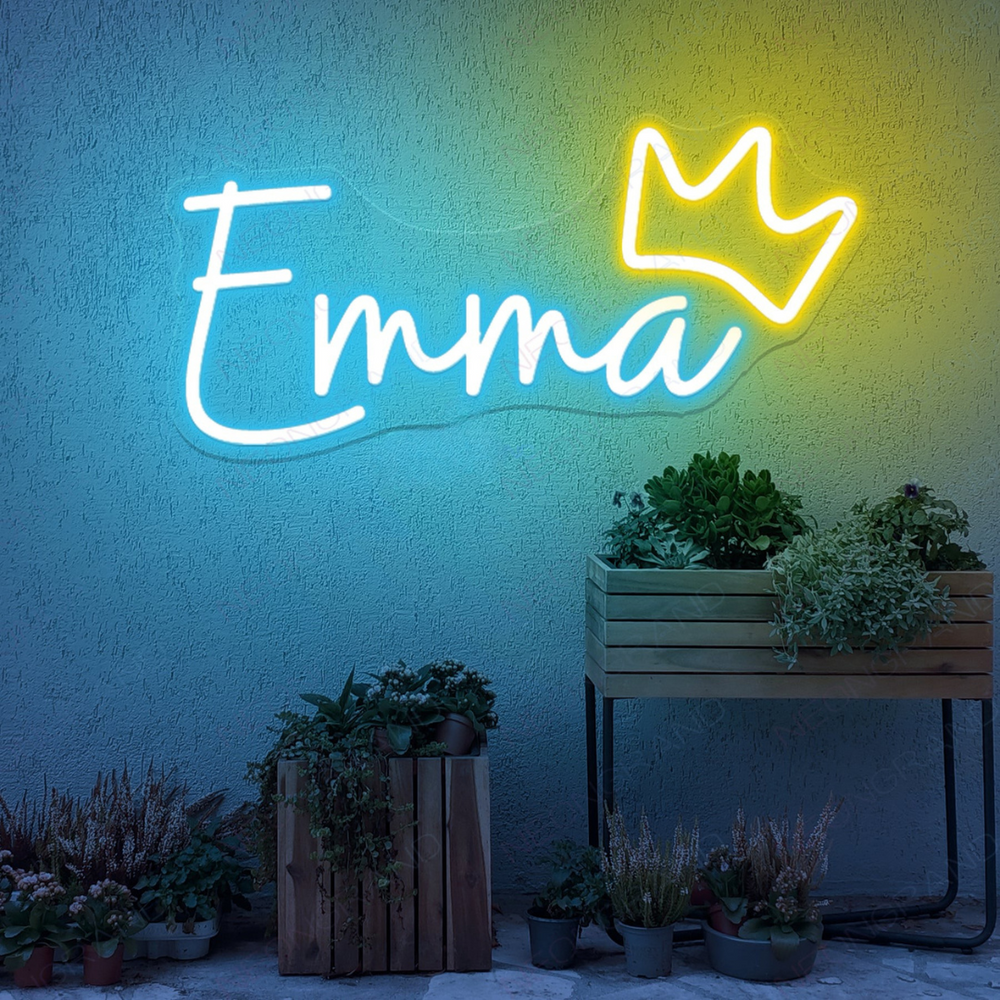 Chloe" Name Neon sign by LEDNeons  -  lit up on a wall, offering a personalized and stylish decorative accent.