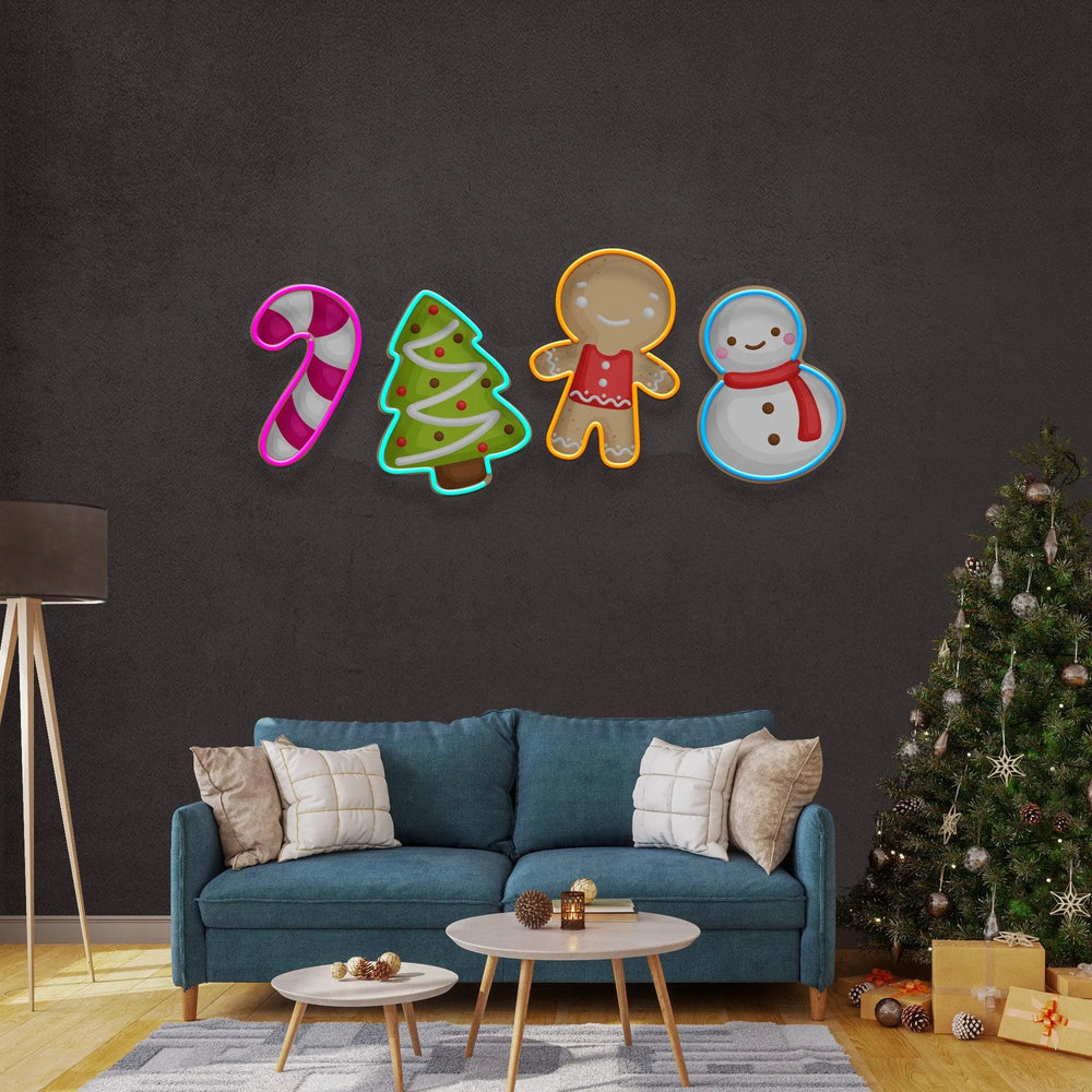 Colorful Toppers Merry Christmas Neon Sign by LEDNeons - Adding bright holiday cheer.