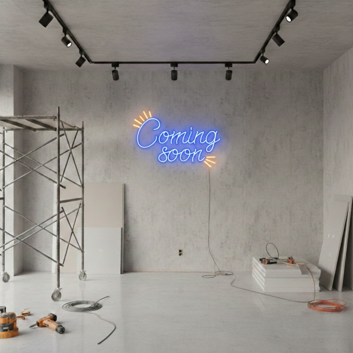 Coming Soon" Business Neon Sign by LEDNeons - bright up your Business with is glowing Neon sign to attract the customers 