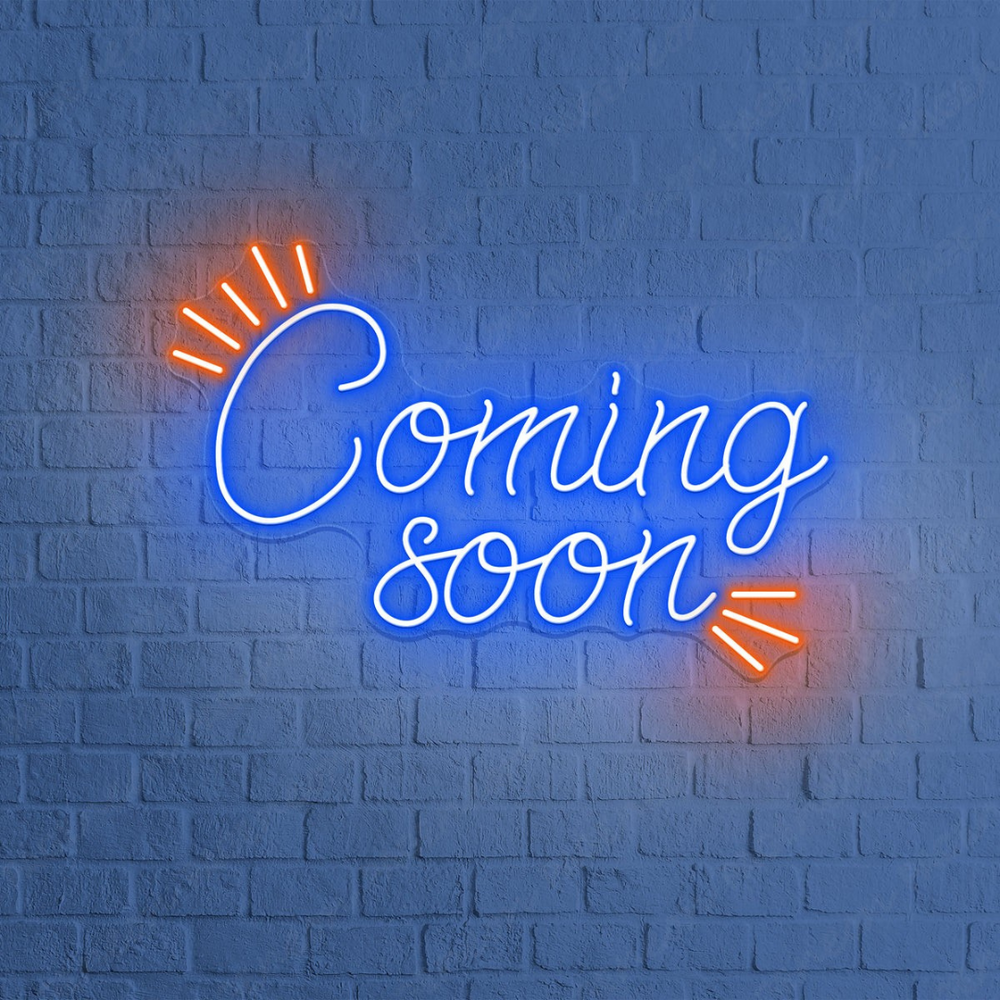 Coming Soon" Business Neon Sign by LEDNeons - bright up your Business with is glowing Neon sign to attract the customers 