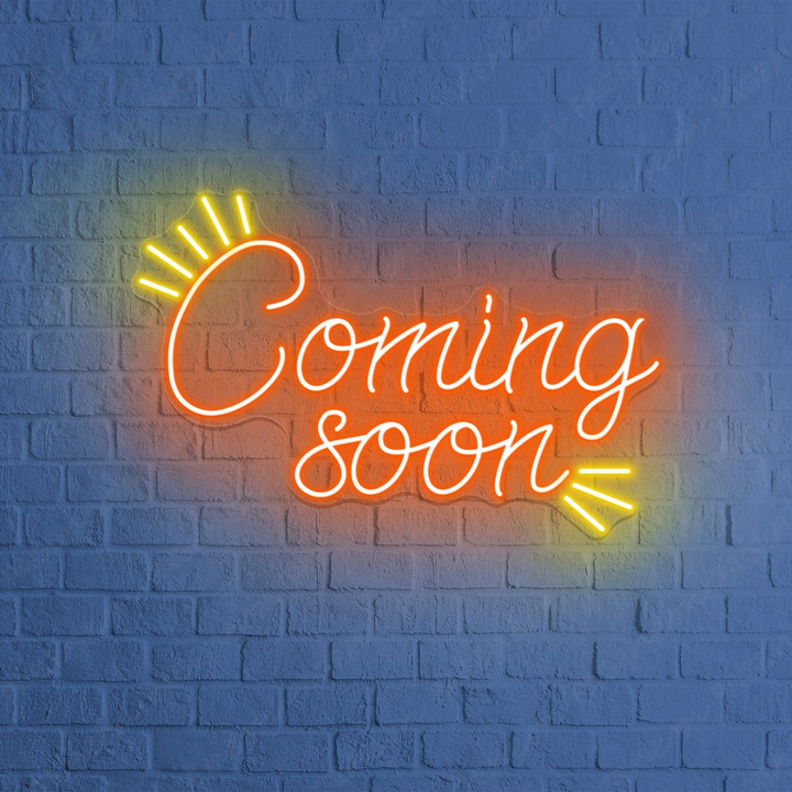 Coming Soon" Business Neon Sign by LEDNeons - bright up your Business with is glowing Neon sign to attract the customers 