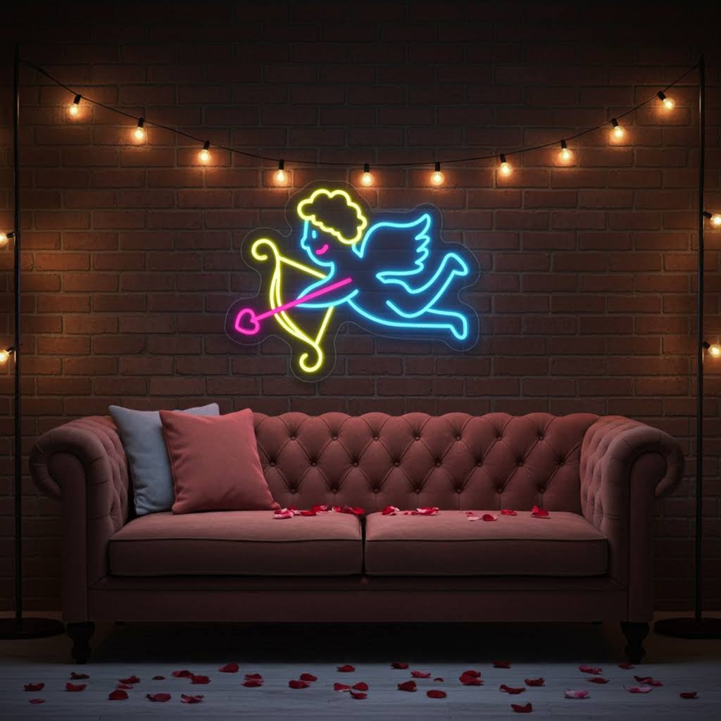 Cupid Valentine's Day Neon Sign by LEDNeons – A symbol of love and affection illuminated in neon.