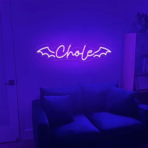 Custom Bat Wing Halloween LED Neon Sign by LEDNeon's - Transform your space with Halloween LED Neon Sign