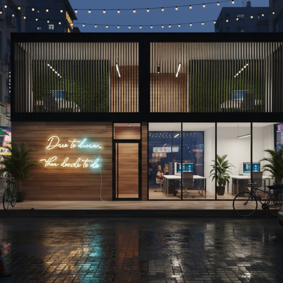 Dare To Dream Then Decide To Do Motivational LED Neon Sign by LEDNeons – inspirational wall décor light for office, studio, or home