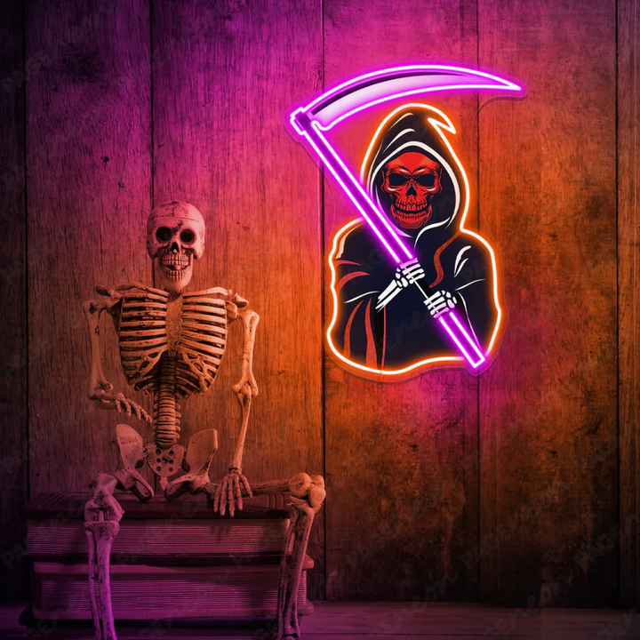 Death Halloween LED Neon Sign by LEDNeons  - Dark Theme 