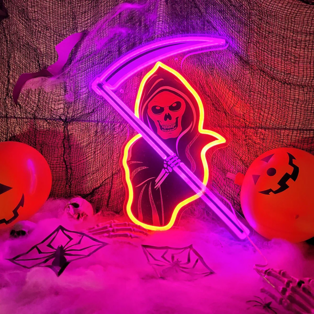 Death Halloween LED Neon Sign by LEDNeons  - Smokey Theme