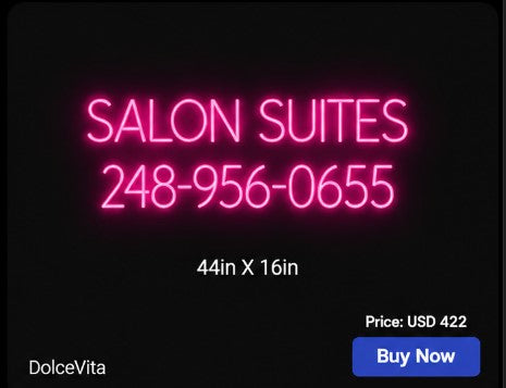 CUSTOM NEON SIGN FOR Thebeautystudiosinc