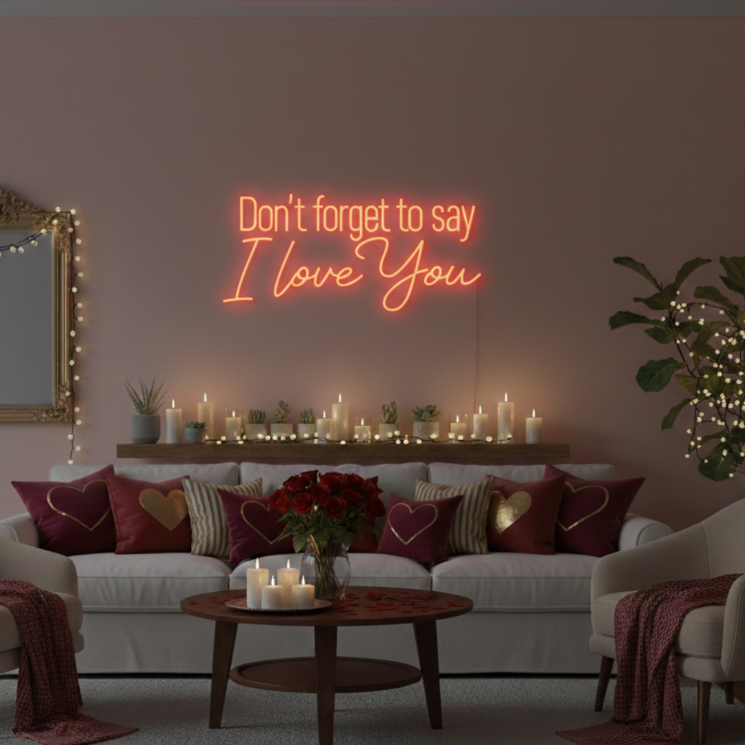Don't Forget to Say I Love You Valentine's Day LED Neon Sign by LEDeons 