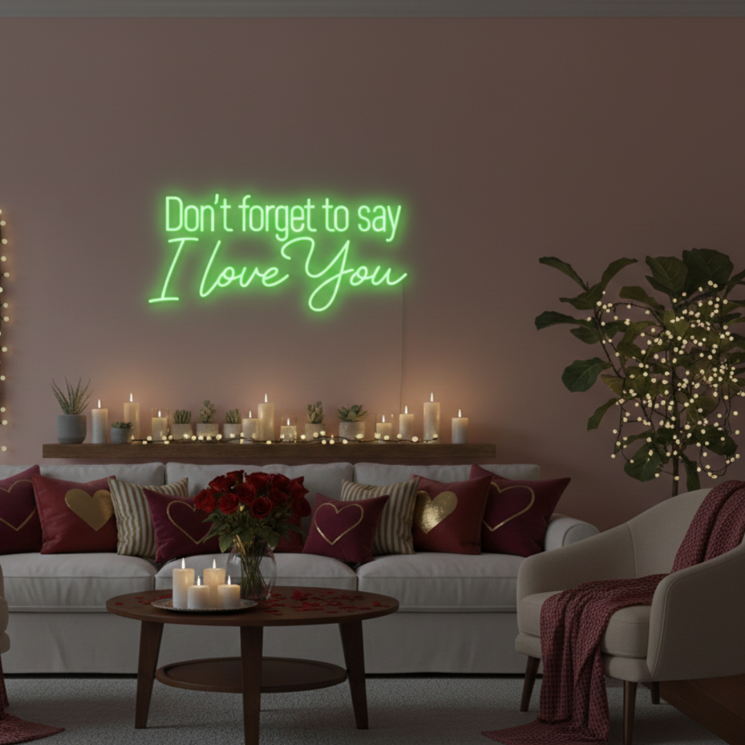 Don't Forget to Say I Love You Valentine's Day LED Neon Sign by LEDeons  