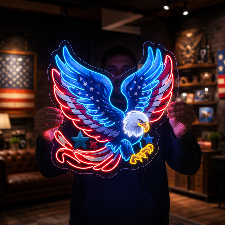 Flag Eagle LED Neon Sign