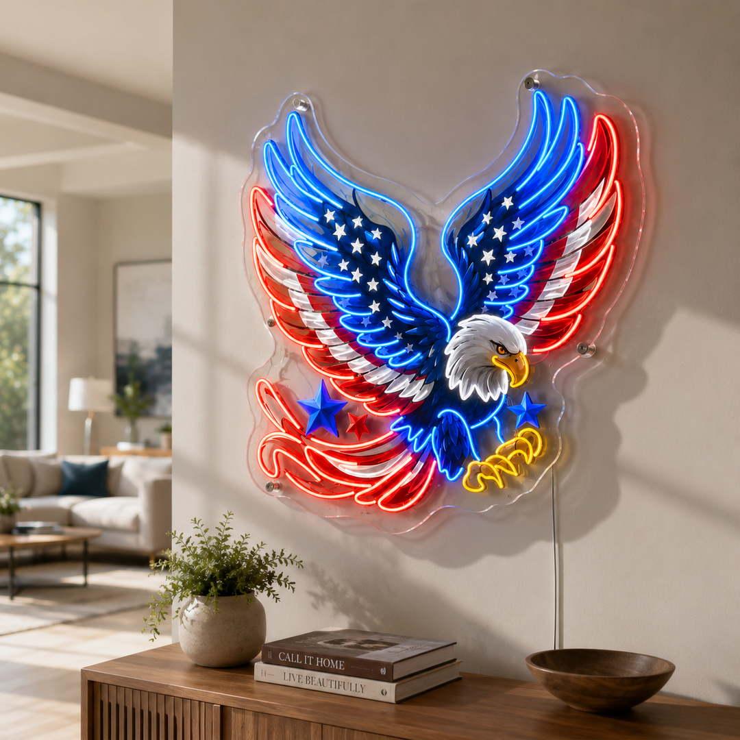 Flag Eagle LED Neon Sign
