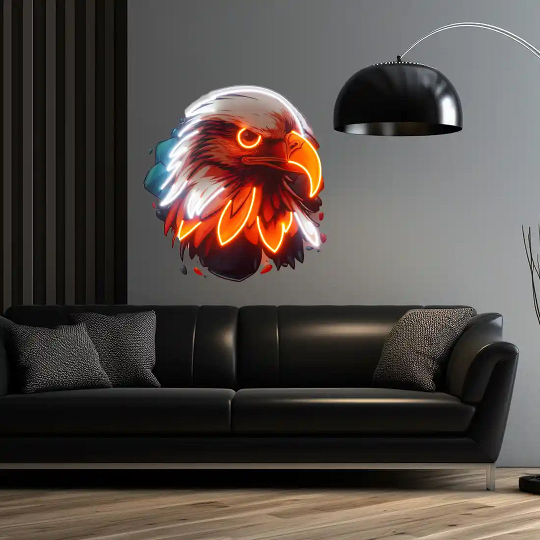 Eagle Head UV Art LED Neon Sign by LedNeons.com