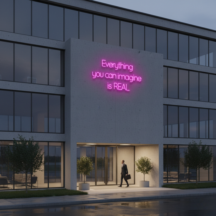 Everything You Can Imagine Is Real Motivational LED Neon Sign by LEDNeons for creative and inspirational room décor